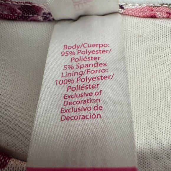 No Boundaries Womens Floral Lace Trim Top L/G(11-13) Ivory Combo - Picture 5 of 7